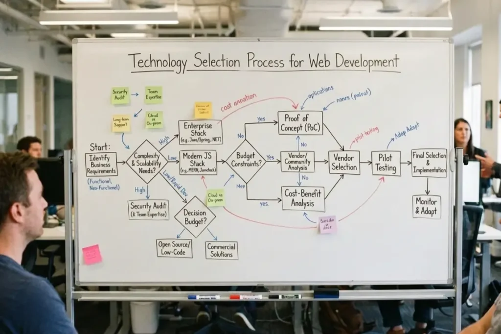 Choosing the right web development stack based on business requirements