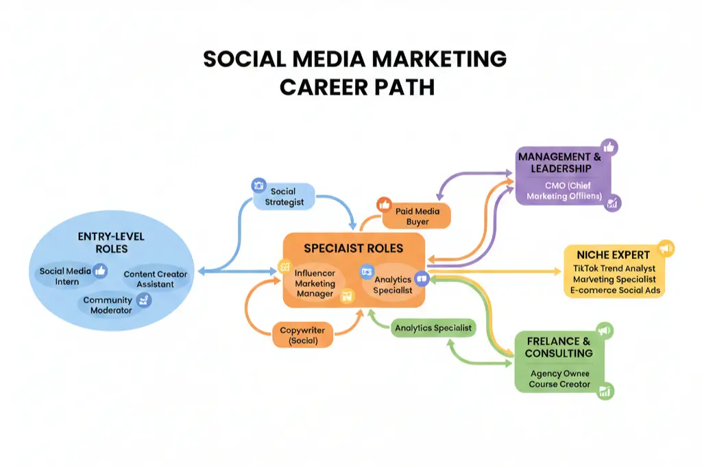 Career and business opportunities in social media marketing industry