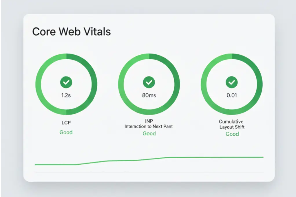 Core Web Vitals performance metrics for SEO-friendly website development