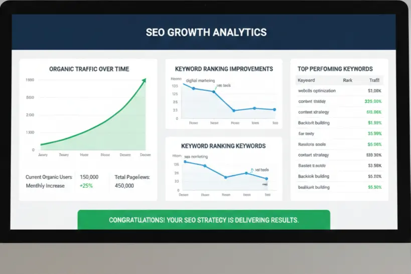 SEO optimization results from ongoing website maintenance services