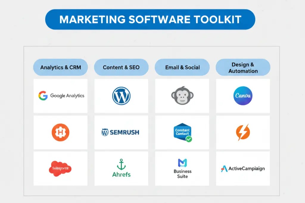 digital marketing services essential tools and software stack