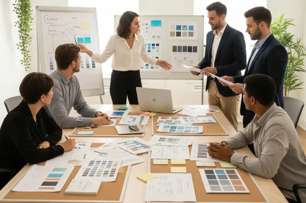 Branding services for startups and enterprises team working on brand development strategy