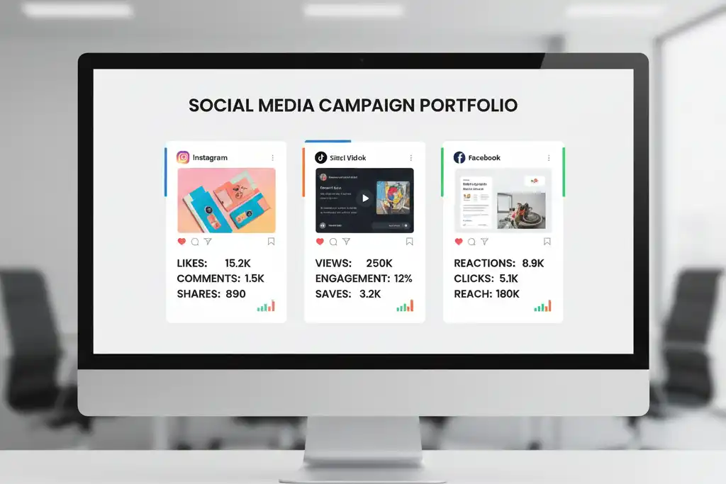 Social media marketing portfolio examples for landing first job