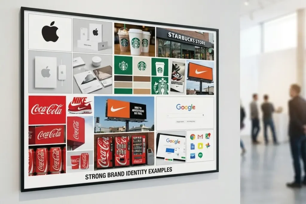 Examples of strong brand identity across multiple customer touchpoints