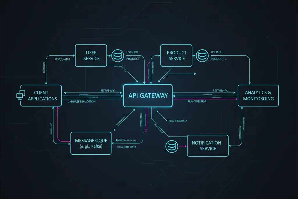 Backend frameworks and database architecture for scalable web applications
