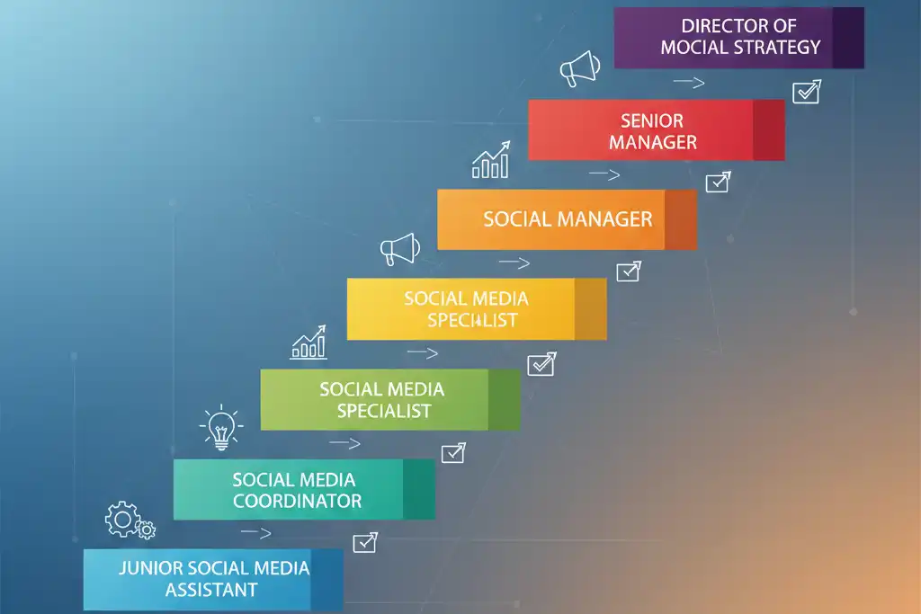 Entry-level to advanced career progression in social media marketing