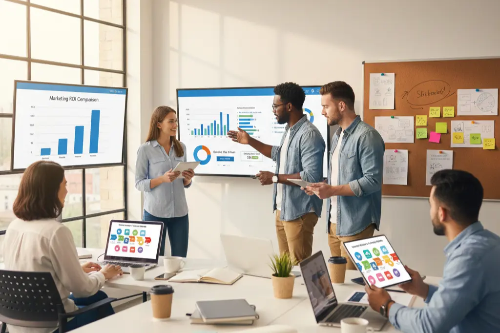 performance marketing company team developing growth strategies