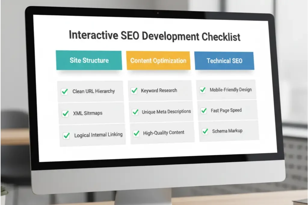 Complete SEO website development checklist for building optimized websites