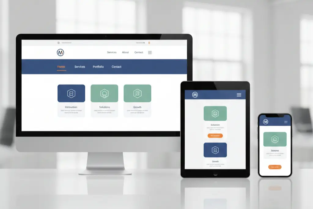 user friendly website design with clear navigation and mobile responsive layout