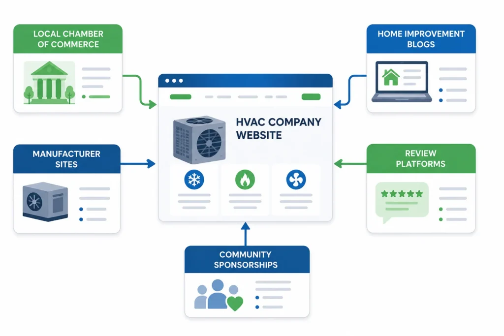 Local backlink sources for HVAC contractors