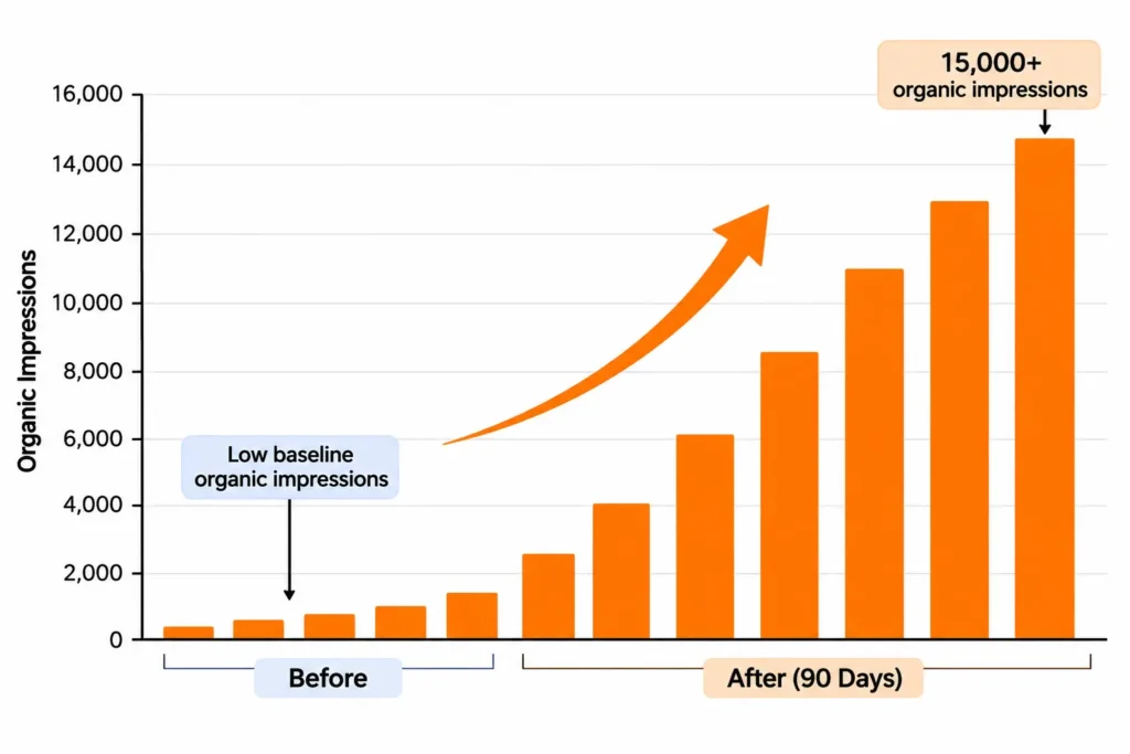 On page seo for hvac case study organic traffic results