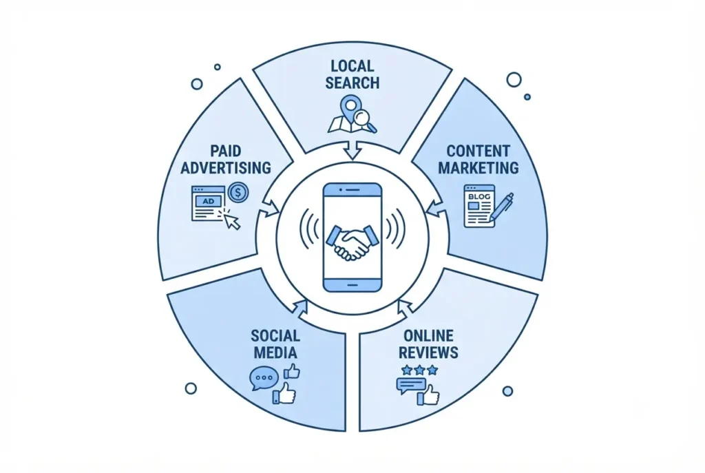 Five sources of HVAC SEO lead generation including Google Maps AI Overviews and emergency search in 2026