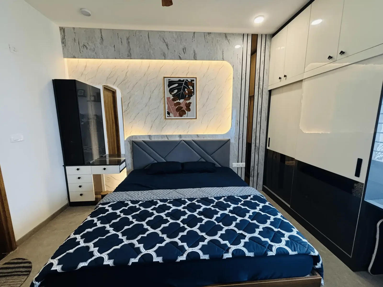 Master bedroom interior by Elegante Interiors, Bengaluru
