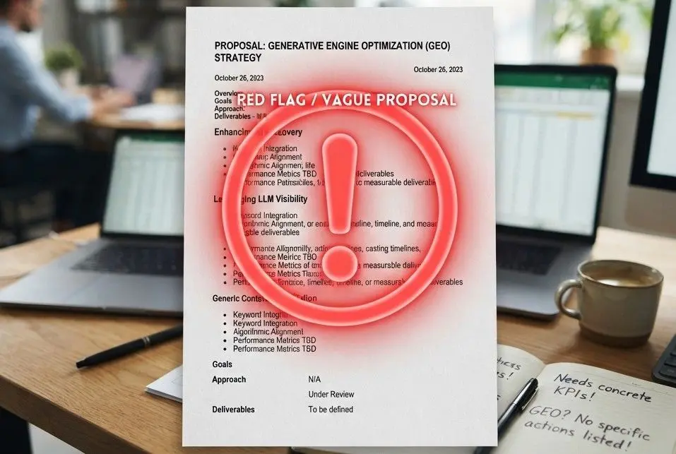 Red flags to watch for in a GEO agency proposal