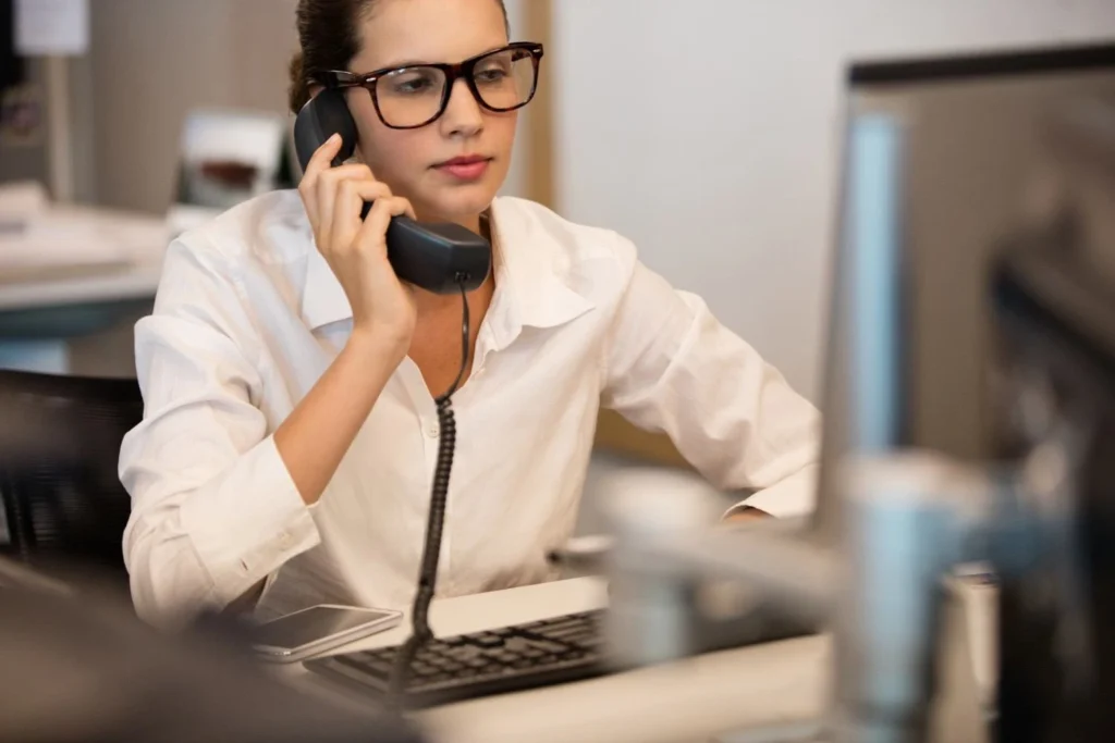 Office staff booking a service call, the step that sets cost per booked job