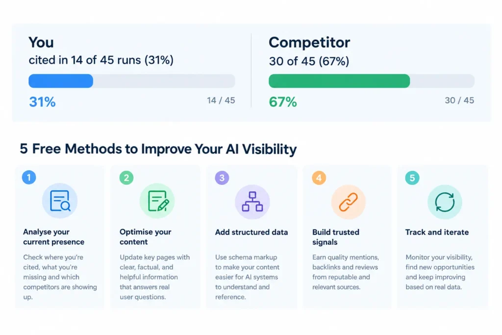 Free Perplexity citation share check comparing your brand with a competitor