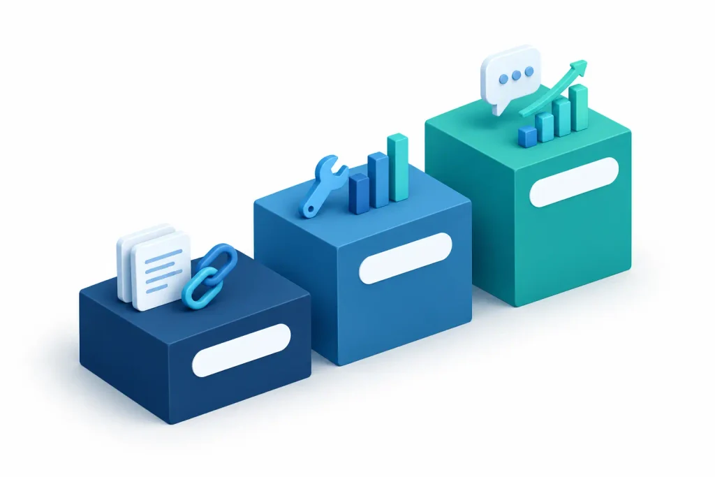 SEO packages compared line by line across Starter, Growth and Competitive tiers